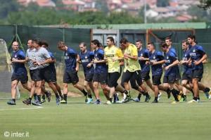 ritiro di Pinzolo - Inter primo allenamento Appiano 2013-14