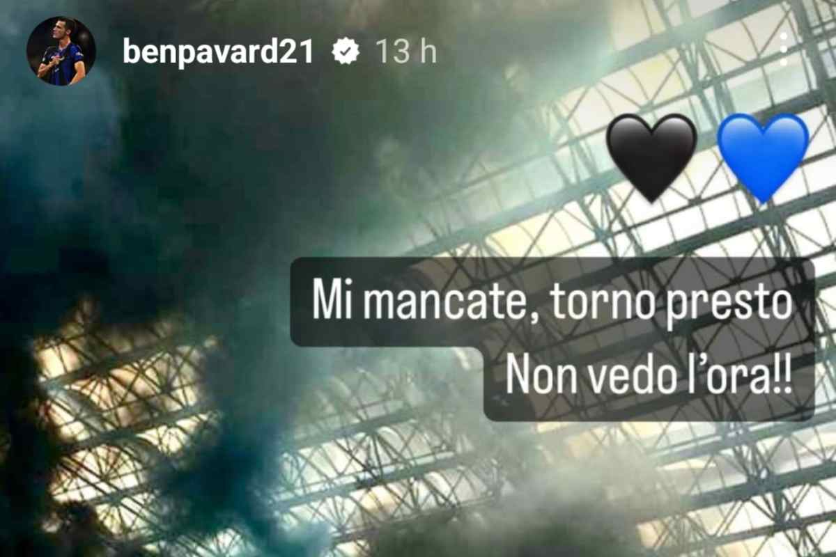 Pavard scrive ai tifosi dell'Inter: "Mi mancate, torno presto"