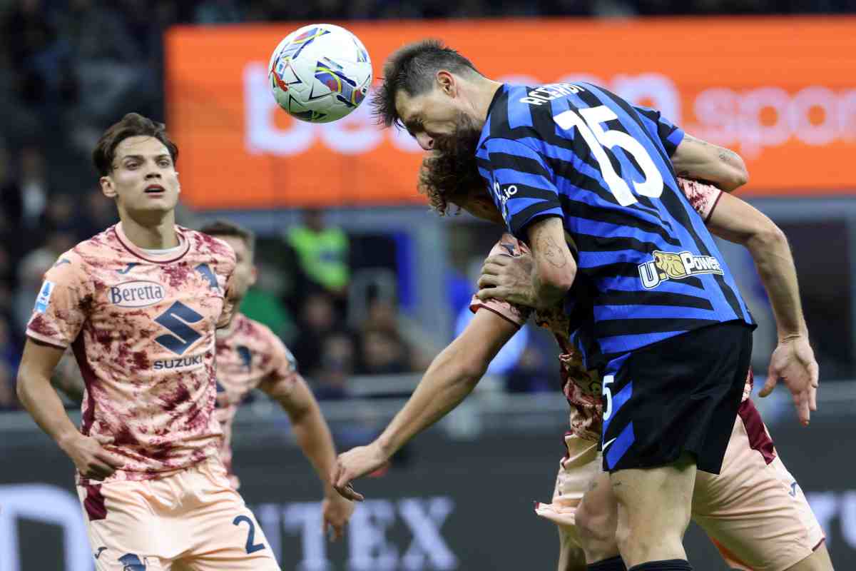 Inter, Acerbi salta anche il match contro l'Empoli