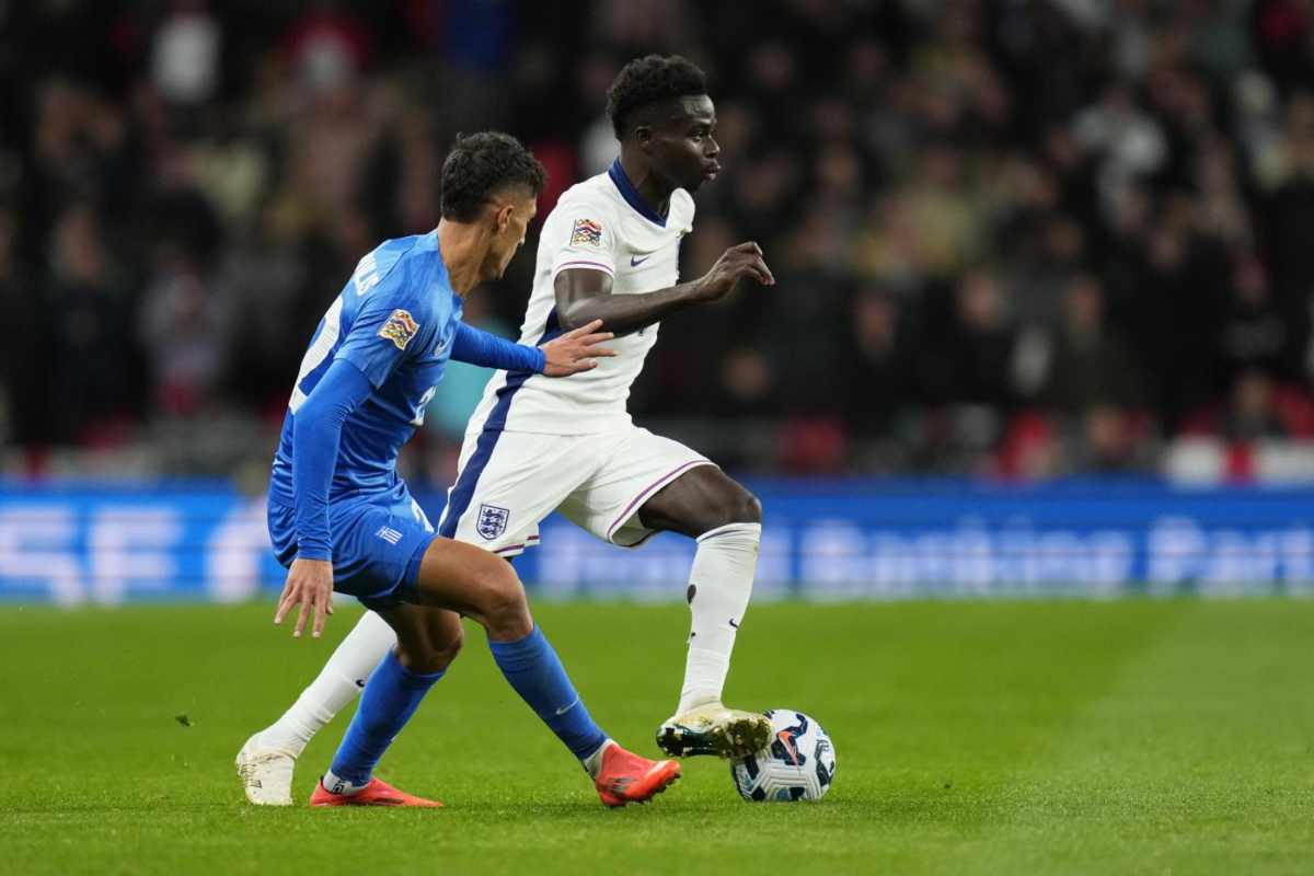 Bukayo Saka rischia di saltare Inter-Arsenal