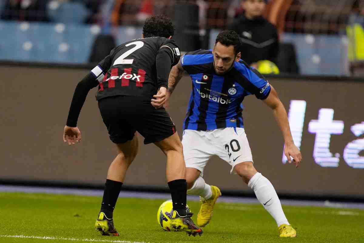 Hakan Calhanoglu e Davide Calabria 