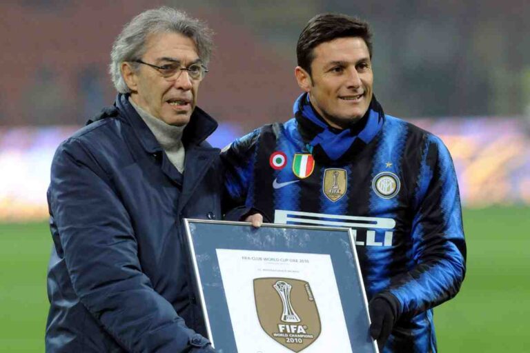 Massimo Moratti e Javier Zanetti