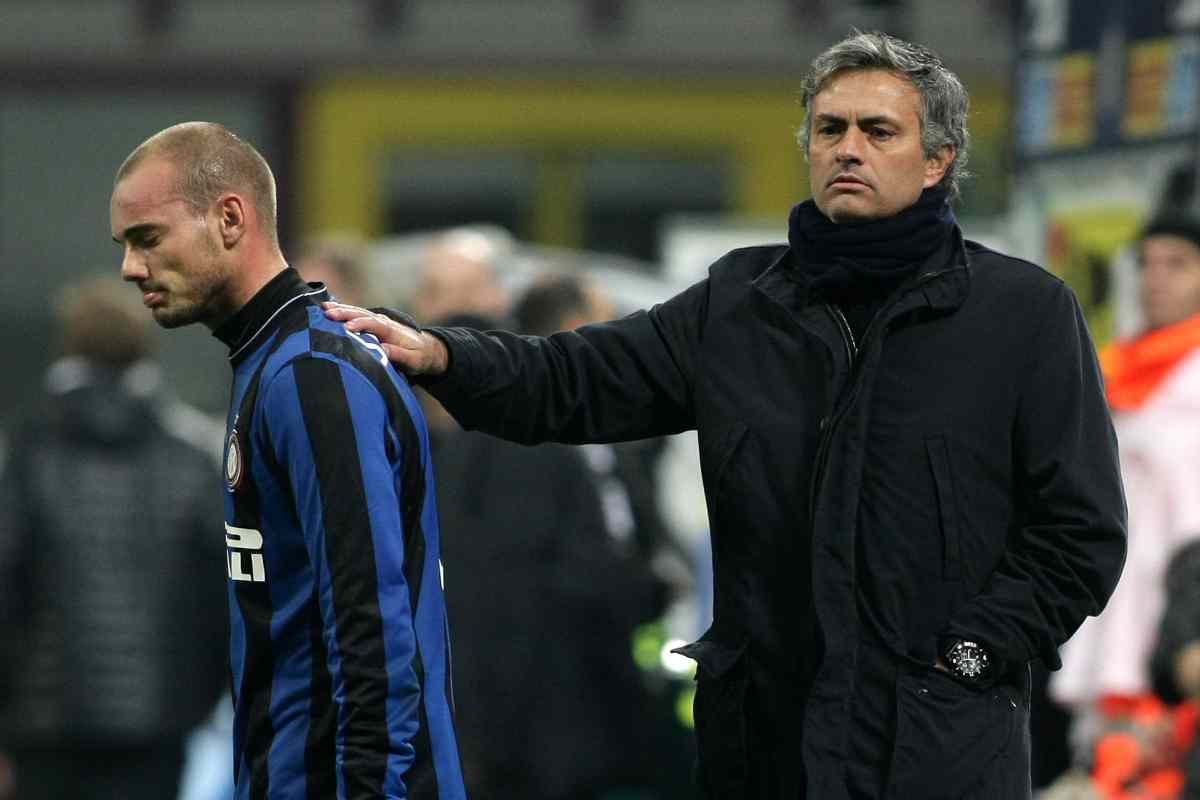 José Mourinho e Wesley Sneijder