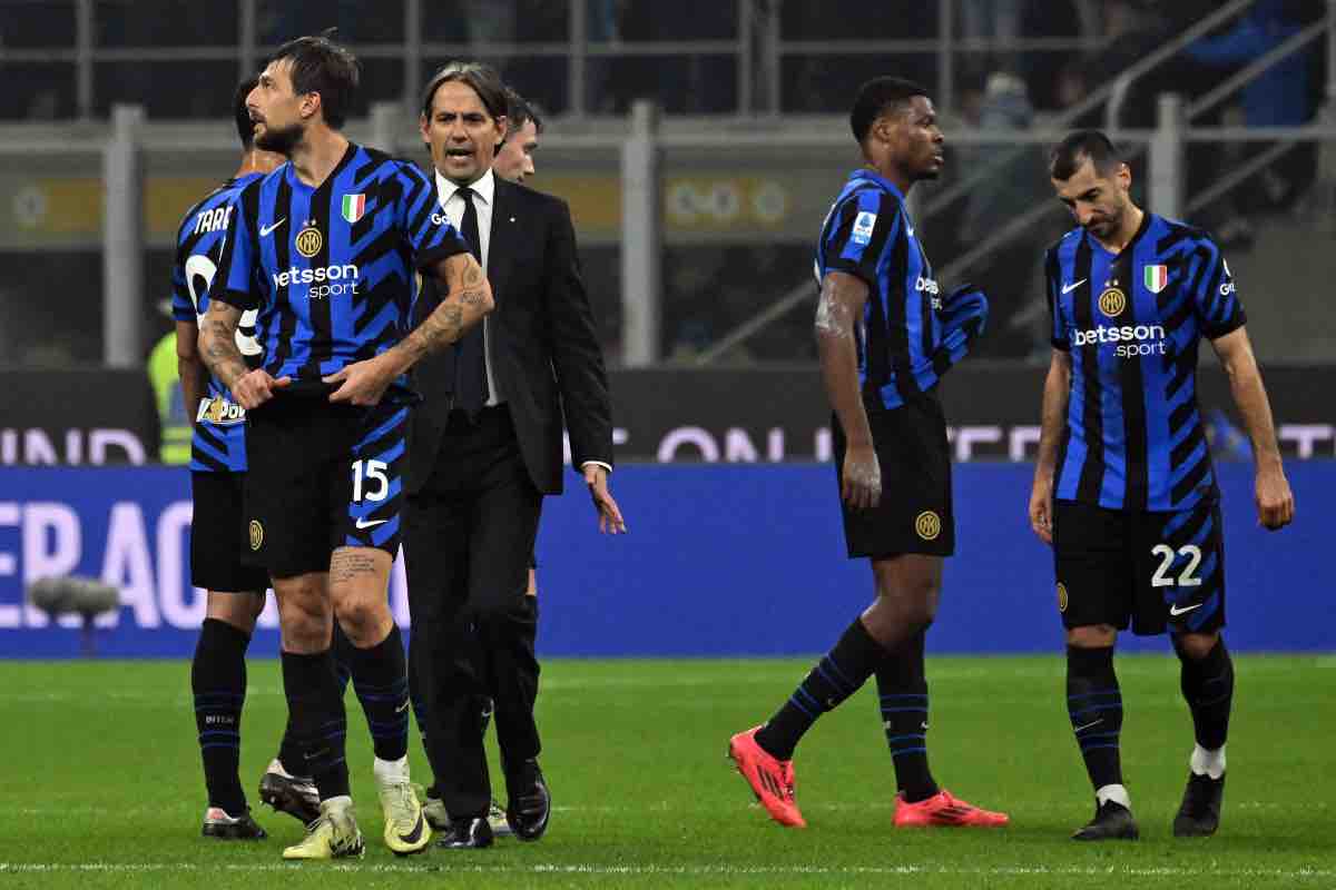 Inzaghi e giocatori dell'Inter