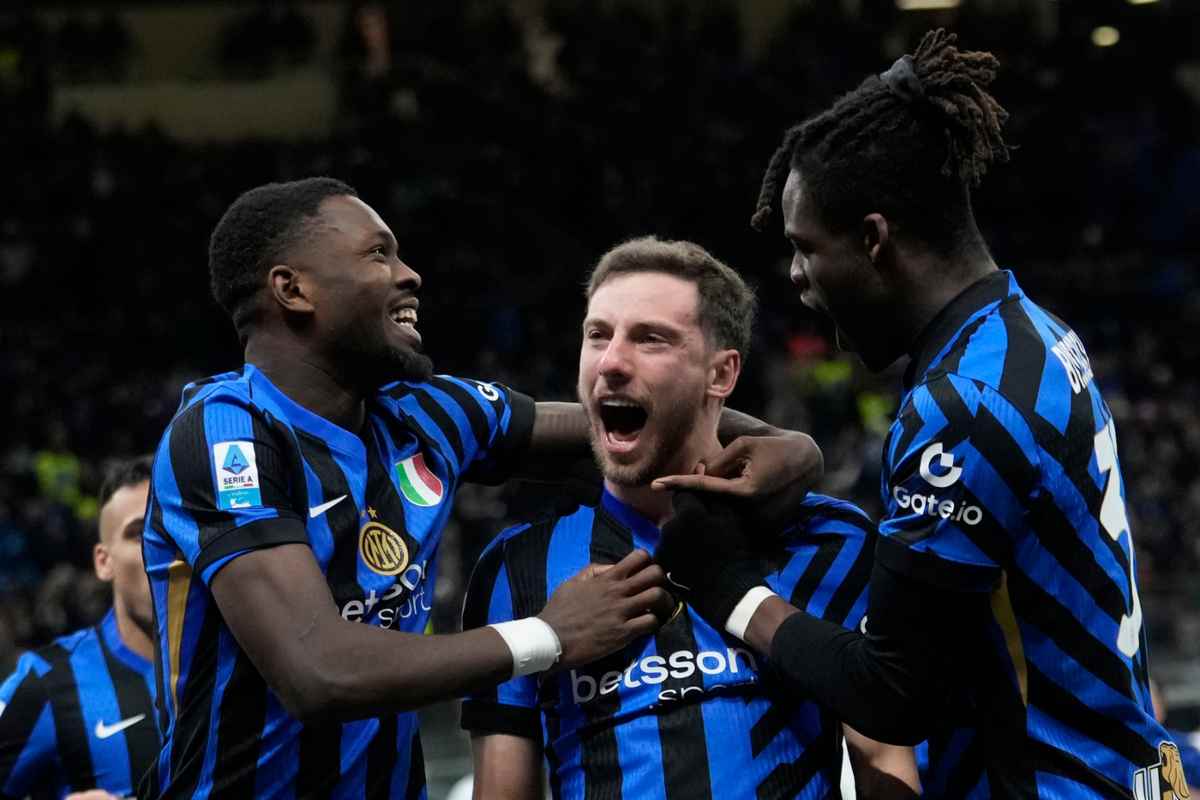 L'Inter esulta dopo un gol