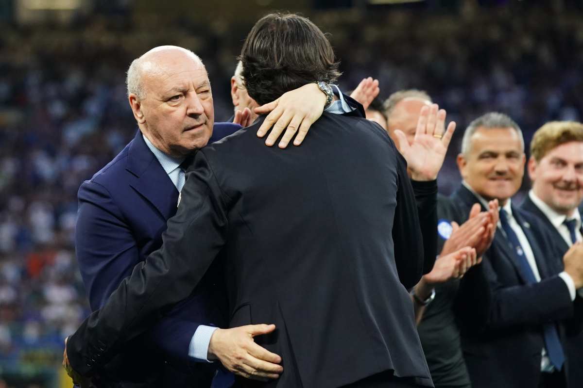 Marotta abbraccia Inzaghi