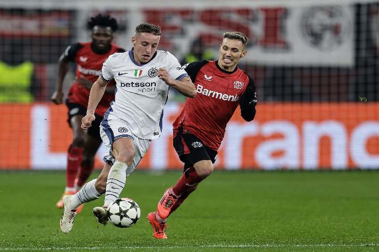 Frattesi in campo contro il Leverkusen