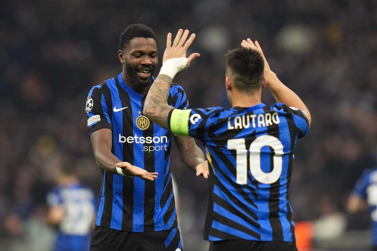 Thuram e Lautaro in campo